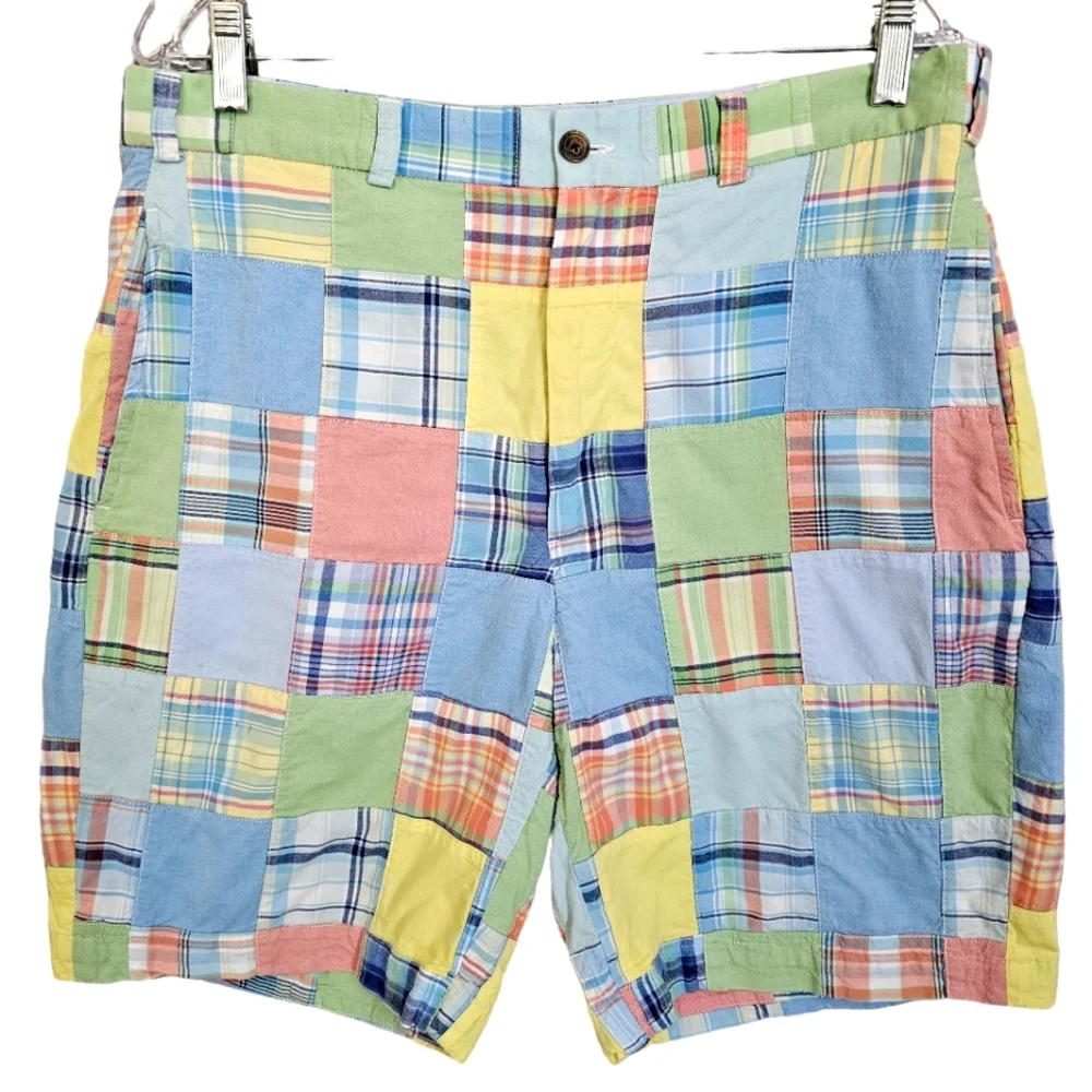 Brooks Brothers Plaid Multicolor Cotton Shorts